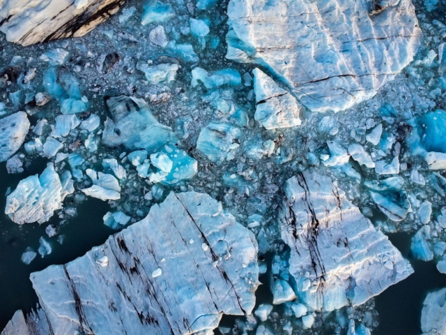 Jökulsárlón from above (Iceland)