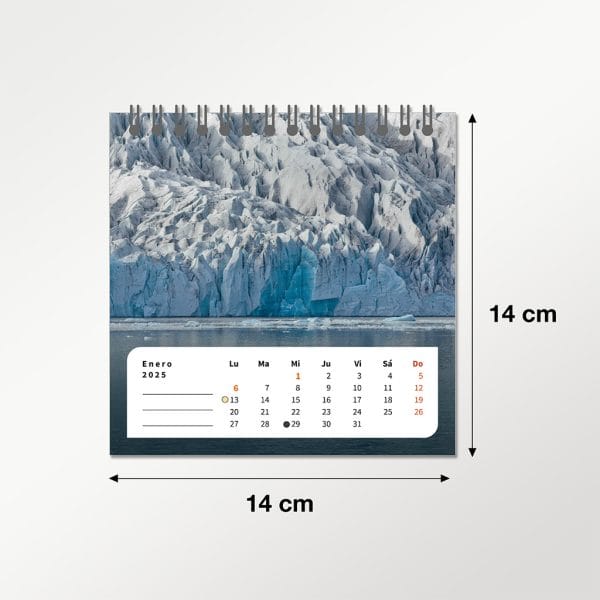 calendario pequeño 2025 sobremesa paisajes